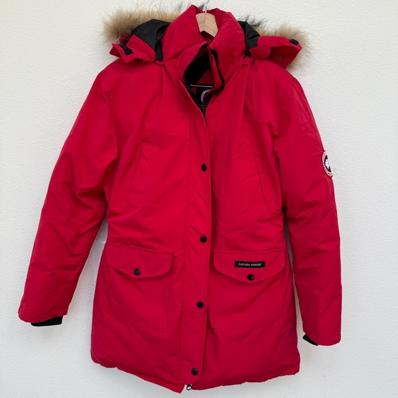 Canada Goose Trillium Parka Red Coat Size L - Picture 1 of 14